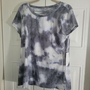 ELLIE and kate Gray/white Tye Dye Short Set size 1xlarge NWT short Top / pants